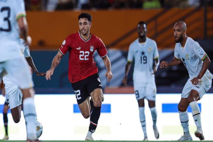 عمر مرموش خلال مباراة مصر وغانا